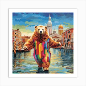 Venice Bear Art Print