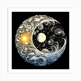 Yin Yang 50 Art Print