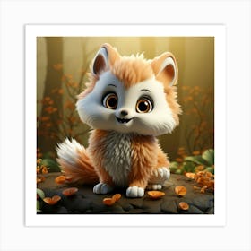 Cute Fox 30 Art Print