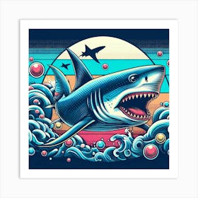 Sharks In The Ocean Art Print