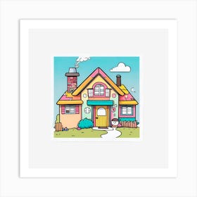 Cartoon House Art Print