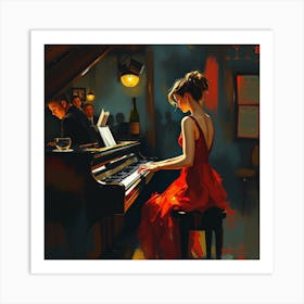 Girl At The Piano 1 Art Print