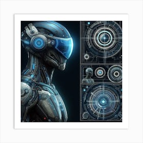 Futuristic Robot 62 Art Print