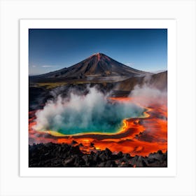 Lava Lake In New Zealand Art Print