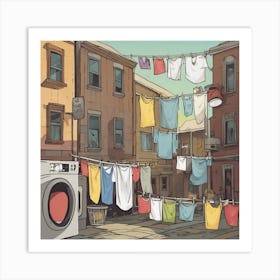 Laundry Day Art Print Art Print