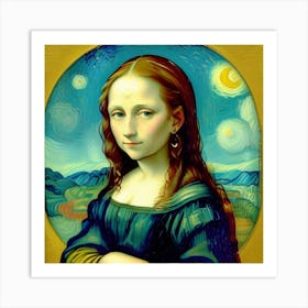 The Mona Lisa Unveiled A Youthful Interpretation Art Print