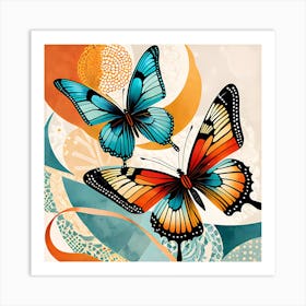 Butterflies In The Sky Art Print