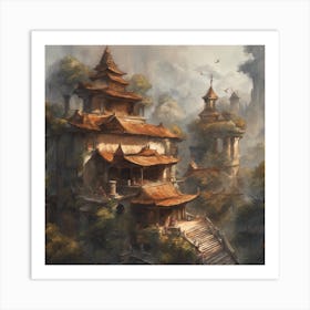 Chinese Village Art Print