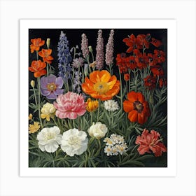 Garden Of Flowers Art 1 Art Print