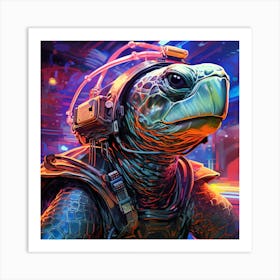 Turtle In Space Art Print