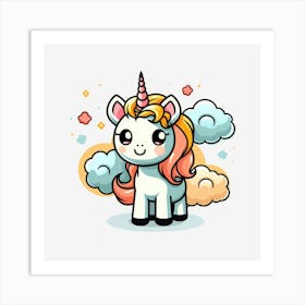 Cute Unicorn 809 Art Print