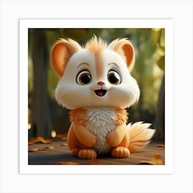 Cute Squirrel Art Print