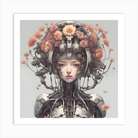 Robot Girl Art Print