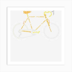 Bicycle Anatomy Cute Cycling Is Life Gift Art Print