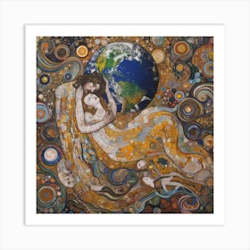 Earth And Woman Art Print