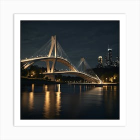 Bridge At Night 1 Art Print