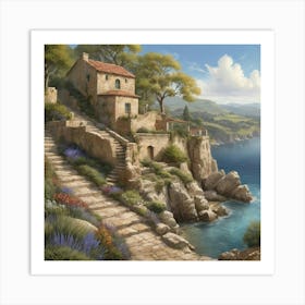 House By The Sea art print Art Print