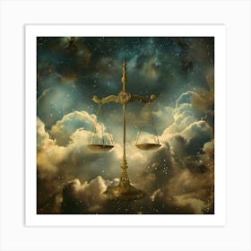 Celestial Balance: A Mystical Libra Symphony Art Print