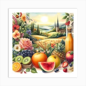 Fruit And Vegetables Art Print