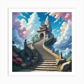 Chinese Stairway Art Print