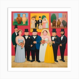 Nuptial Palette: A Celebration of Shapes and Shades" Art Print