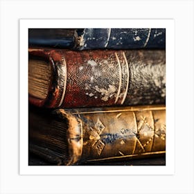 Old Books On A Table 5 Art Print