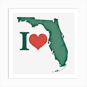 I Love Florida Art Print