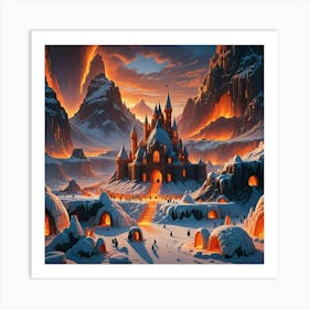 Igloo Castle In The Snow Art Print