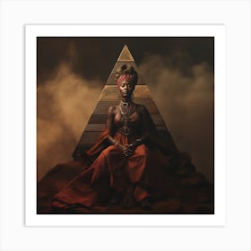 Pyramid with a Queen Art Print