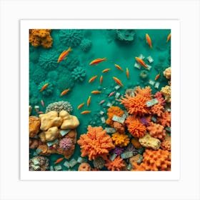 Coral Reef With Money Art Print