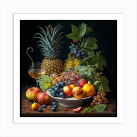 A collection of different delicious fruits 22 Art Print