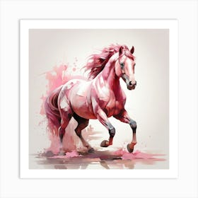 Pink Horse Art Print