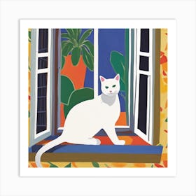 Cat In The Window 1 Art Print