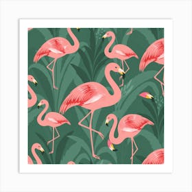 Pink Flamingos 5 Art Print