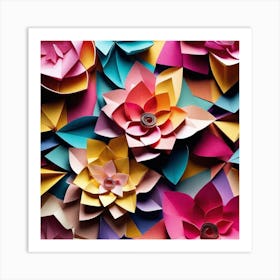 Paper Flowers 4 Art Print