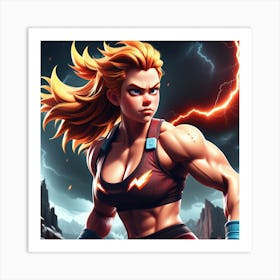 Lightning Bolts Art Print