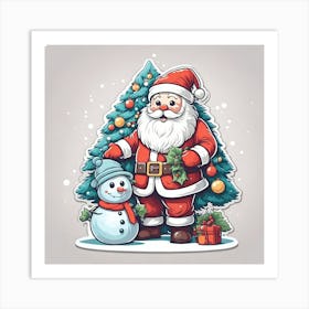 Christmas Santa Art Print