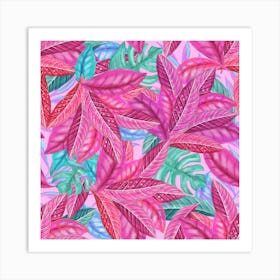 Leaves Tropical Reason Stamping 1 Art Print