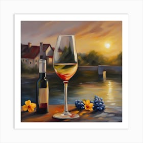 Wine And Grapes 2 Art Print