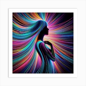 Colorful woman 4 Art Print