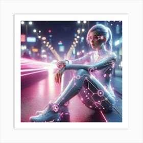 Futuristic Girl 3 Art Print