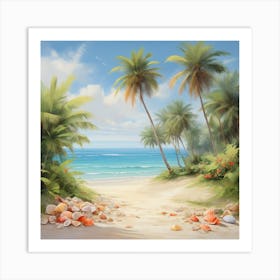 Beach Scene Art Print