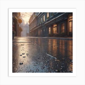 Wet Street Art Print