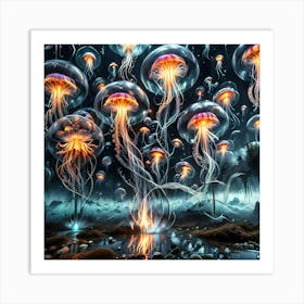 Farout Jellyfish 4 Art Print