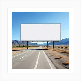 Mock Up Blank Billboard Roadside Advertising Large Outdoor Customizable Template Unprinted (13) Art Print