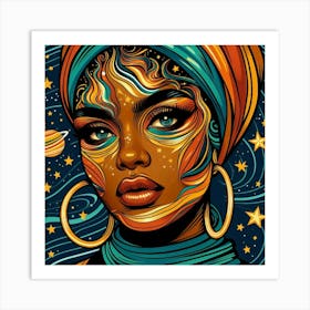 Aquilith Celestial Portrait Art Print