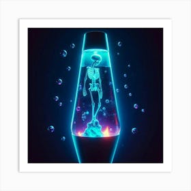 Skeleton In A Vase Art Print