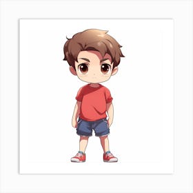 Boy In Shorts Art Print