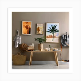 Sand And Palm Tree Art Print