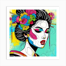 Japan Geisha Visual 134 Art Print